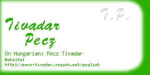 tivadar pecz business card